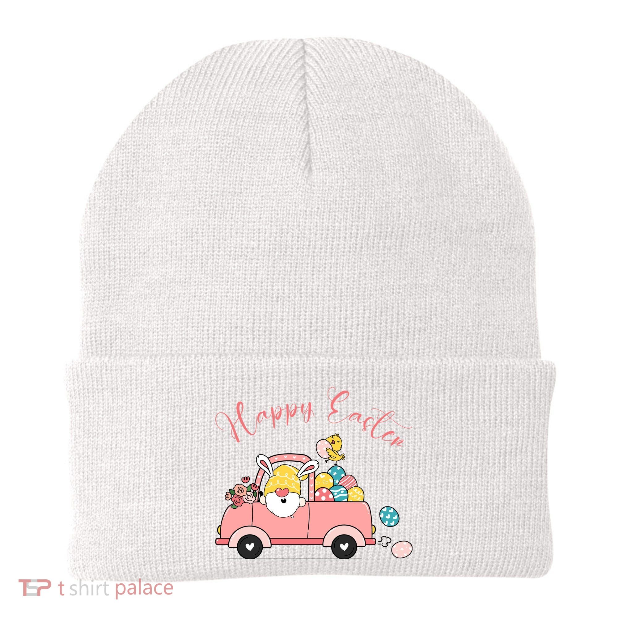Happy Easter Gnome Truck Holiday Beanie
