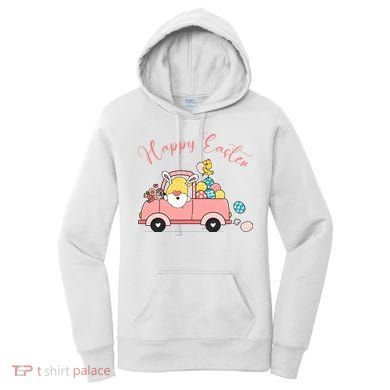 Happy Easter Gnome Truck Holiday Women's Hoodie