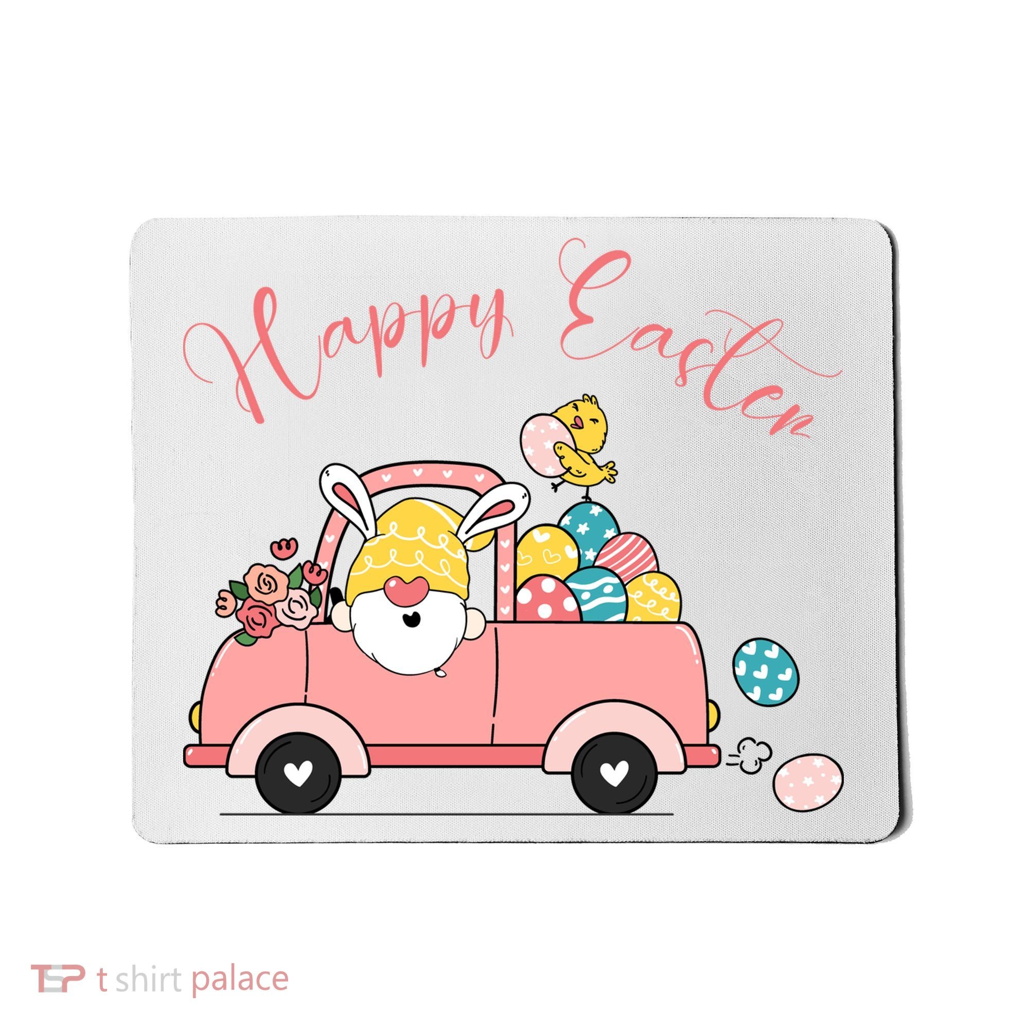 Happy Easter Gnome Truck Holiday Mousepad