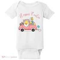 Happy Easter Gnome Truck Holiday Baby Bodysuit thumb 0