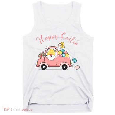 Happy Easter Gnome Truck Holiday Tank Top