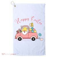 Happy Easter Gnome Truck Holiday Golf Towel thumb 0