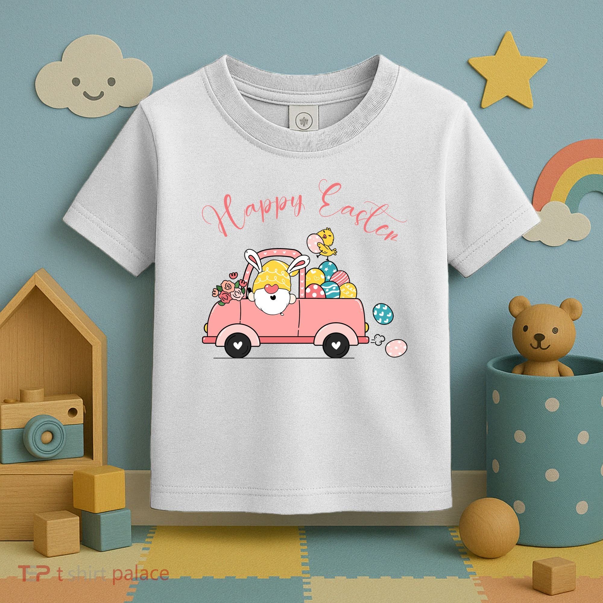 Happy Easter Gnome Truck Holiday Toddler T-Shirt