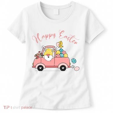 Happy Easter Gnome Truck Holiday Women's T-Shirt
