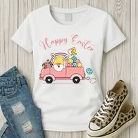 Happy Easter Gnome Truck Holiday Women's T-Shirt thumb 3