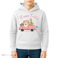 Happy Easter Gnome Truck Holiday Kids Hoodie thumb 4