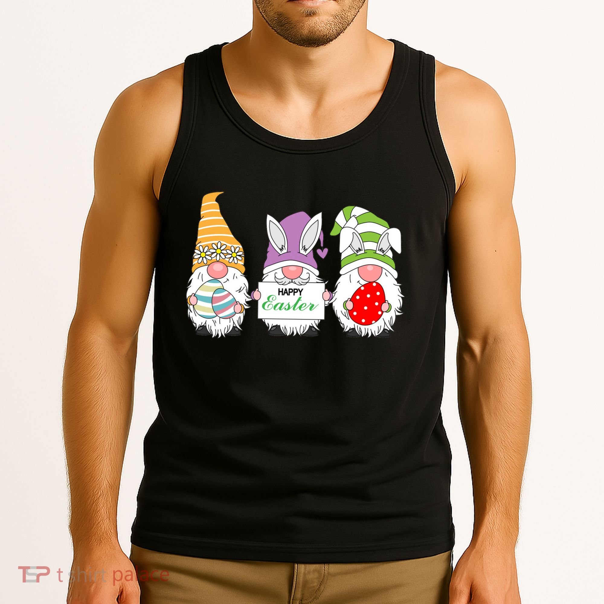 Happy Easter Gnome Tank Top