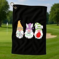 Happy Easter Gnome Golf Towel thumb 1