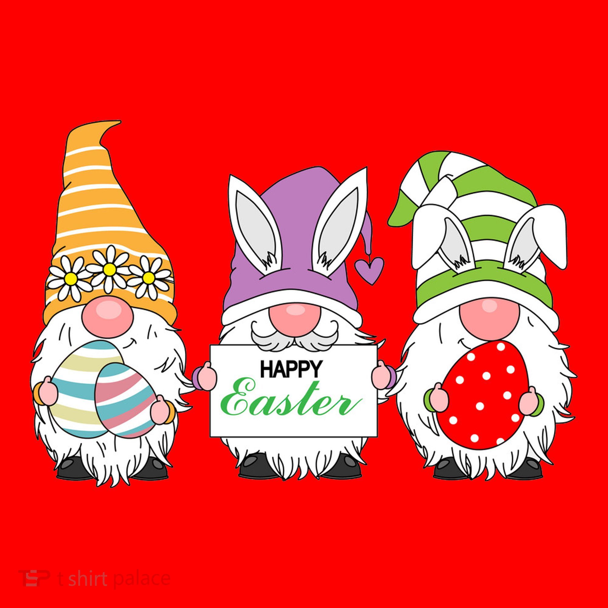 Happy Easter Gnome Santa Hat