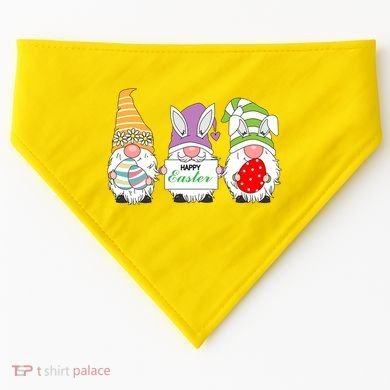 Happy Easter Gnome USA-Made Doggie Bandana