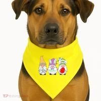 Happy Easter Gnome USA-Made Doggie Bandana thumb 1