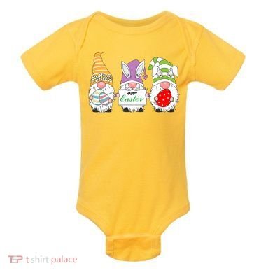 Happy Easter Gnome Baby Bodysuit