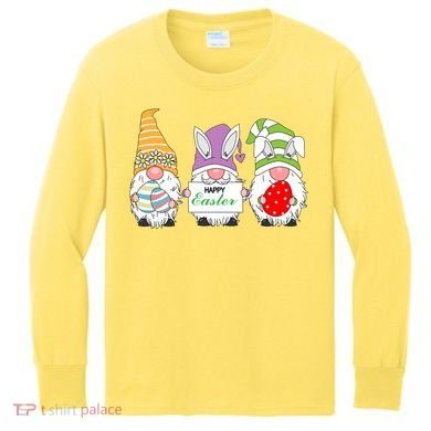 Happy Easter Gnome Kids Long Sleeve Shirt