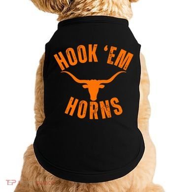 Hook Em Horns Texas Bull Head Doggie Tank