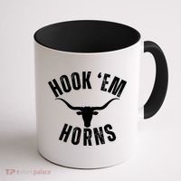 Hook Em Horns Texas Bull Head Coffee Mug thumb 1