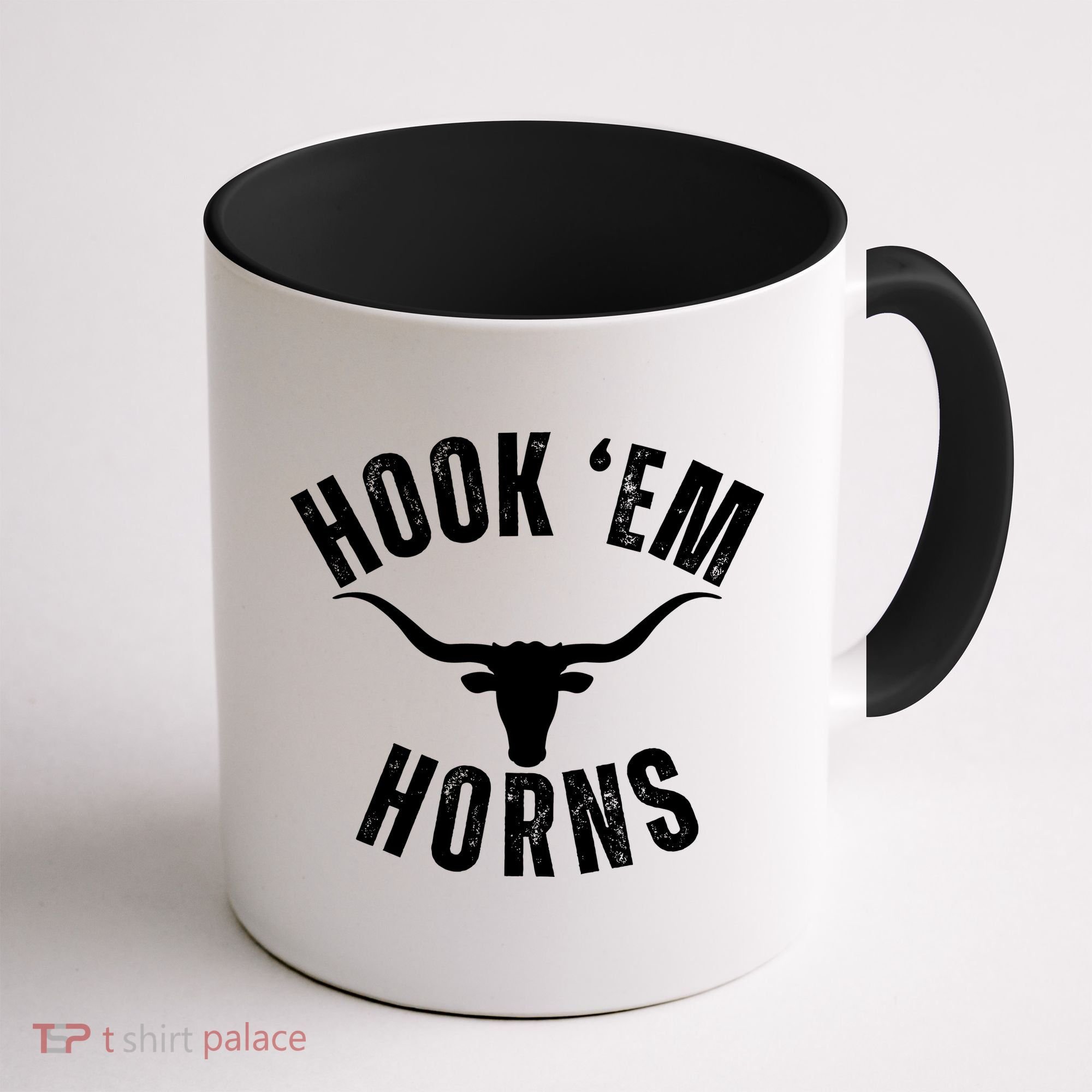 Hook Em Horns Texas Bull Head Coffee Mug