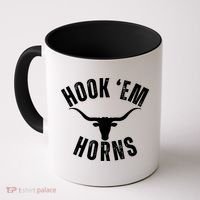 Hook Em Horns Texas Bull Head Coffee Mug thumb 0