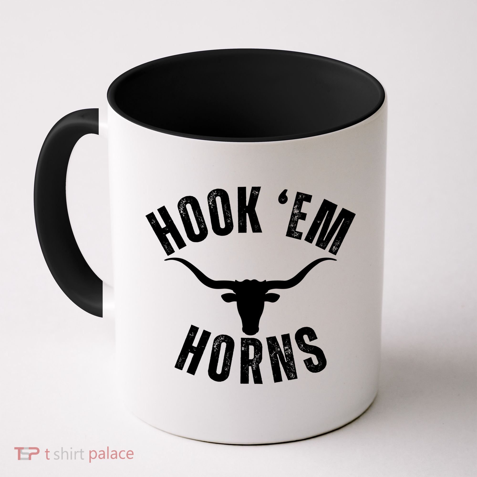 Hook Em Horns Texas Bull Head Coffee Mug