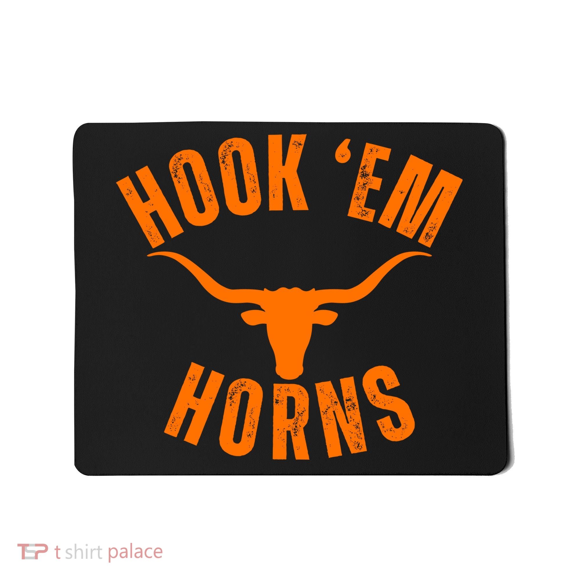 Hook Em Horns Texas Bull Head Mousepad