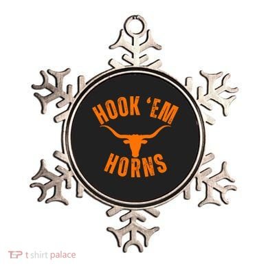 Hook Em Horns Texas Bull Head Ornament