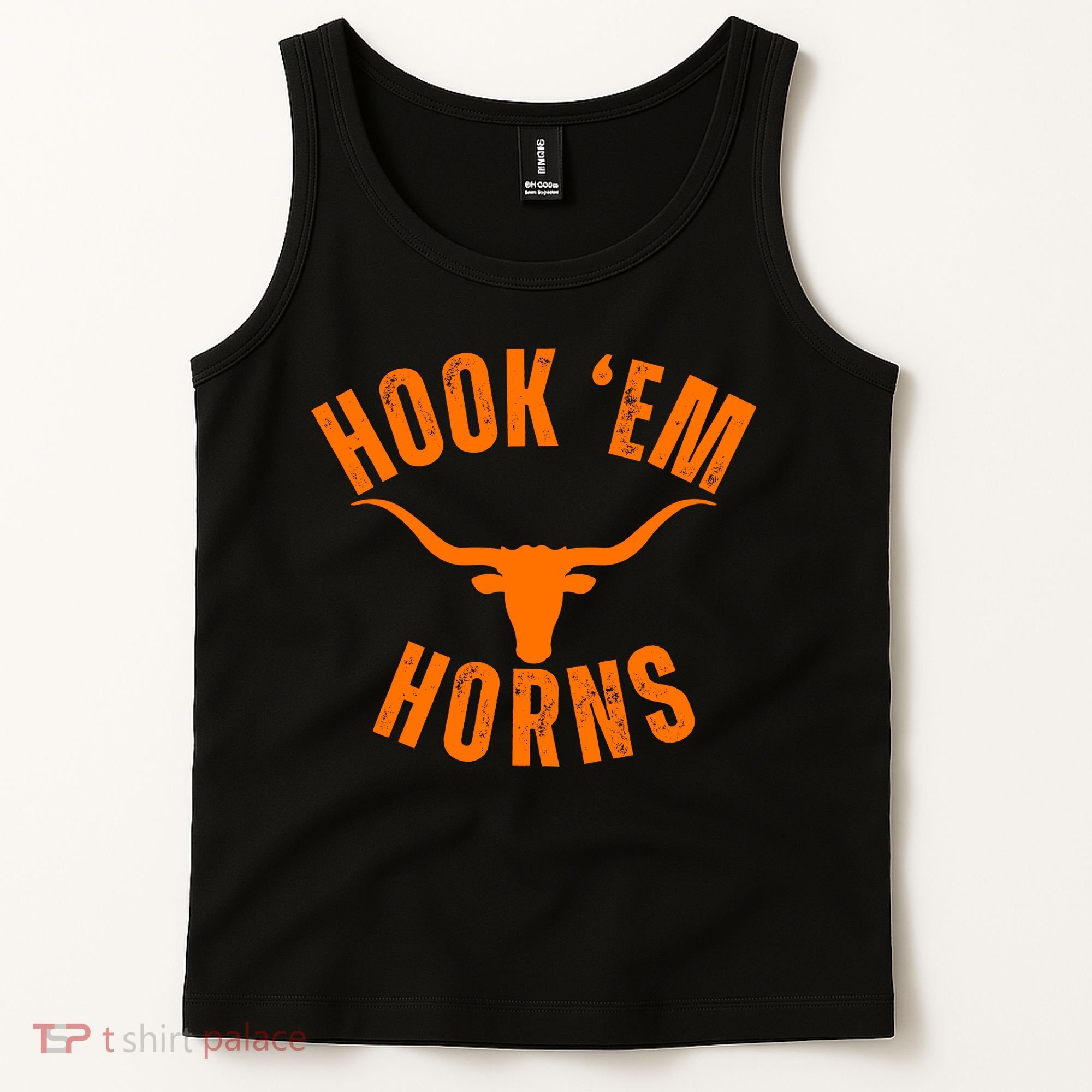Hook Em Horns Texas Bull Head Tank Top