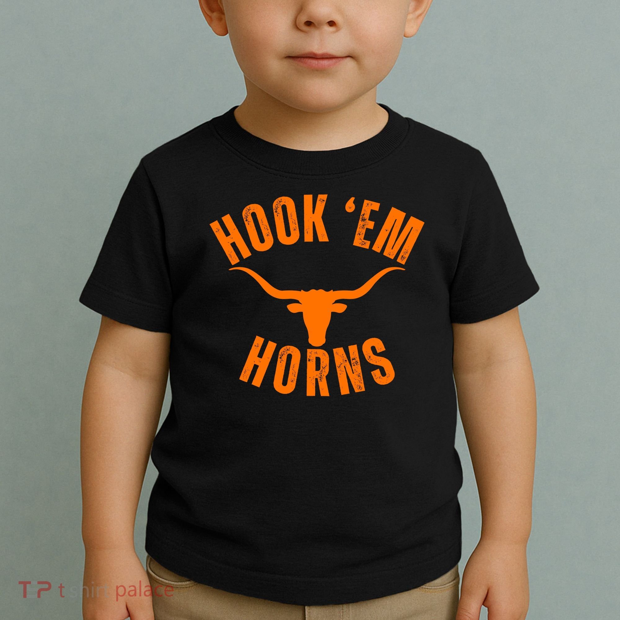 Hook Em Horns Texas Bull Head Toddler T-Shirt