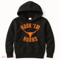 Hook Em Horns Texas Bull Head Kids Hoodie thumb 0