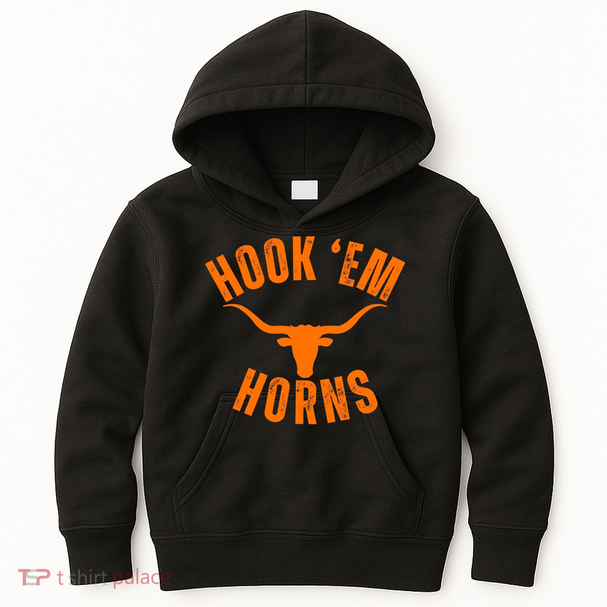 Hook Em Horns Texas Bull Head Kids Hoodie