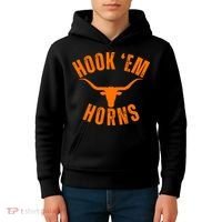 Hook Em Horns Texas Bull Head Kids Hoodie thumb 4
