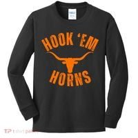 Hook Em Horns Texas Bull Head Kids Long Sleeve Shirt thumb 0