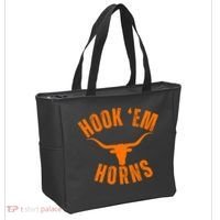Hook Em Horns Texas Bull Head Tote Bag thumb 2