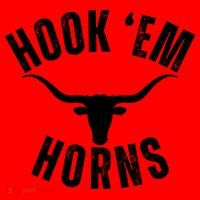 Hook Em Horns Texas Bull Head Santa Hat thumb 1