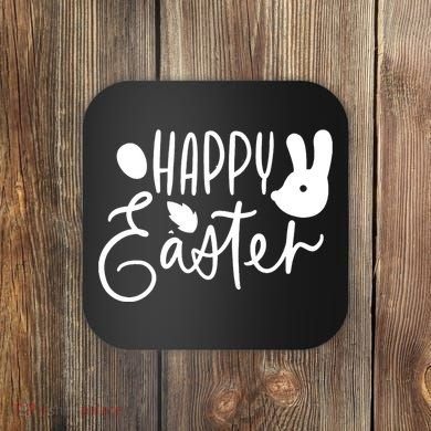 Happy Easter Holiday Bunny Coaster