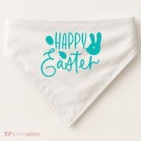 Happy Easter Holiday Bunny USA-Made Doggie Bandana thumb 0