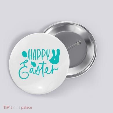 Happy Easter Holiday Bunny Button