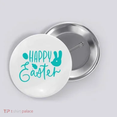 Happy Easter Holiday Bunny Button