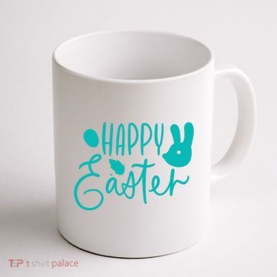Happy Easter Holiday Bunny Coffee Mug back