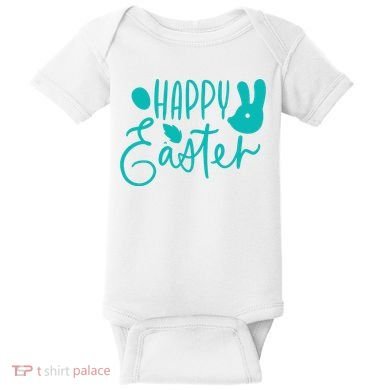 Happy Easter Holiday Bunny Baby Bodysuit