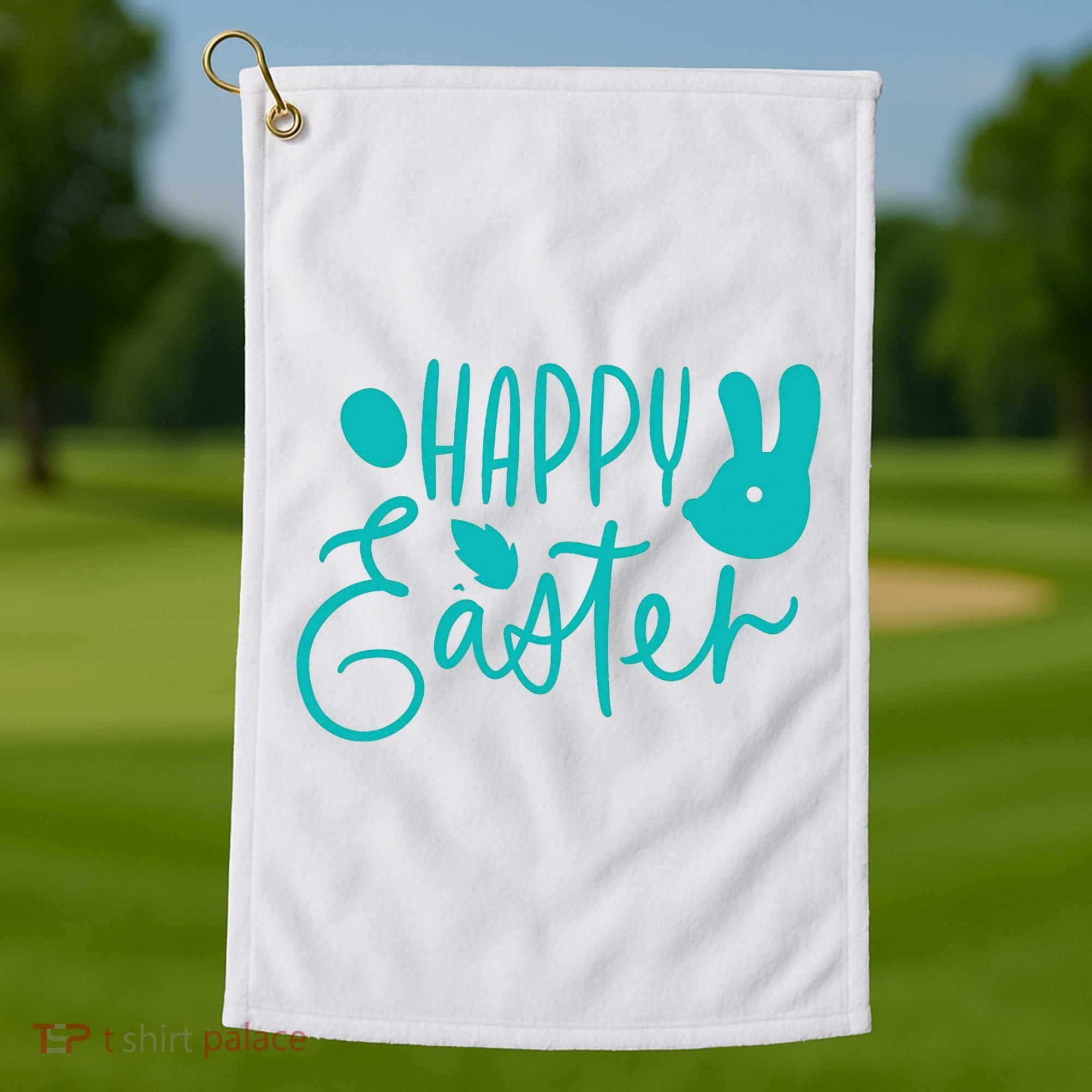 Happy Easter Holiday Bunny Golf Towel