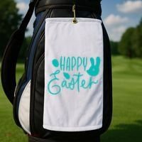 Happy Easter Holiday Bunny Golf Towel thumb 2