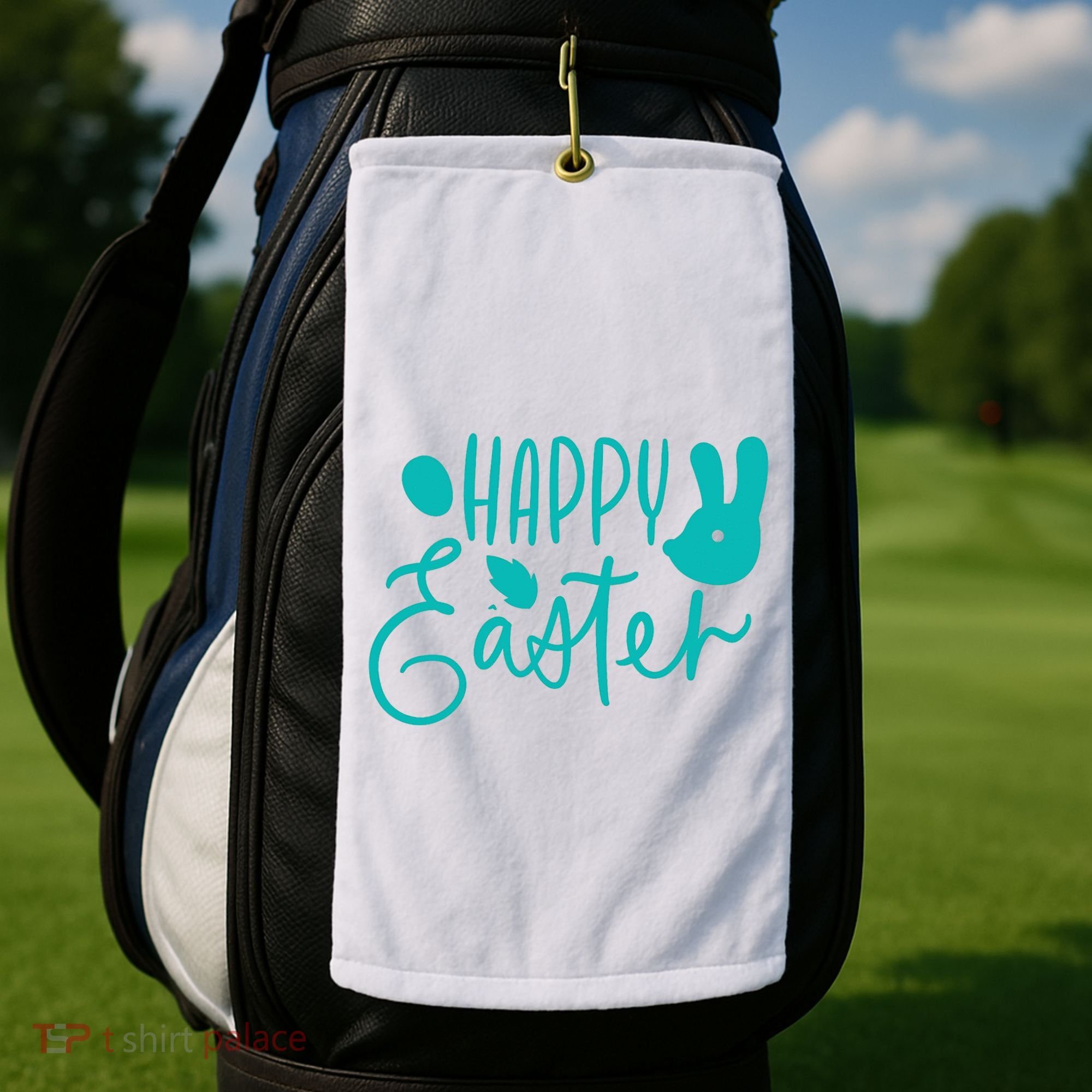 Happy Easter Holiday Bunny Golf Towel