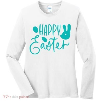 Happy Easter Holiday Bunny Women's Long Sleeve Shirt