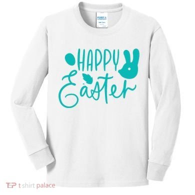Happy Easter Holiday Bunny Kids Long Sleeve Shirt