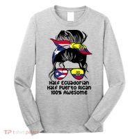 Half Ecuadorian Half Puerto Rican Ecuador Boricua Mix Long Sleeve Shirt thumb 0