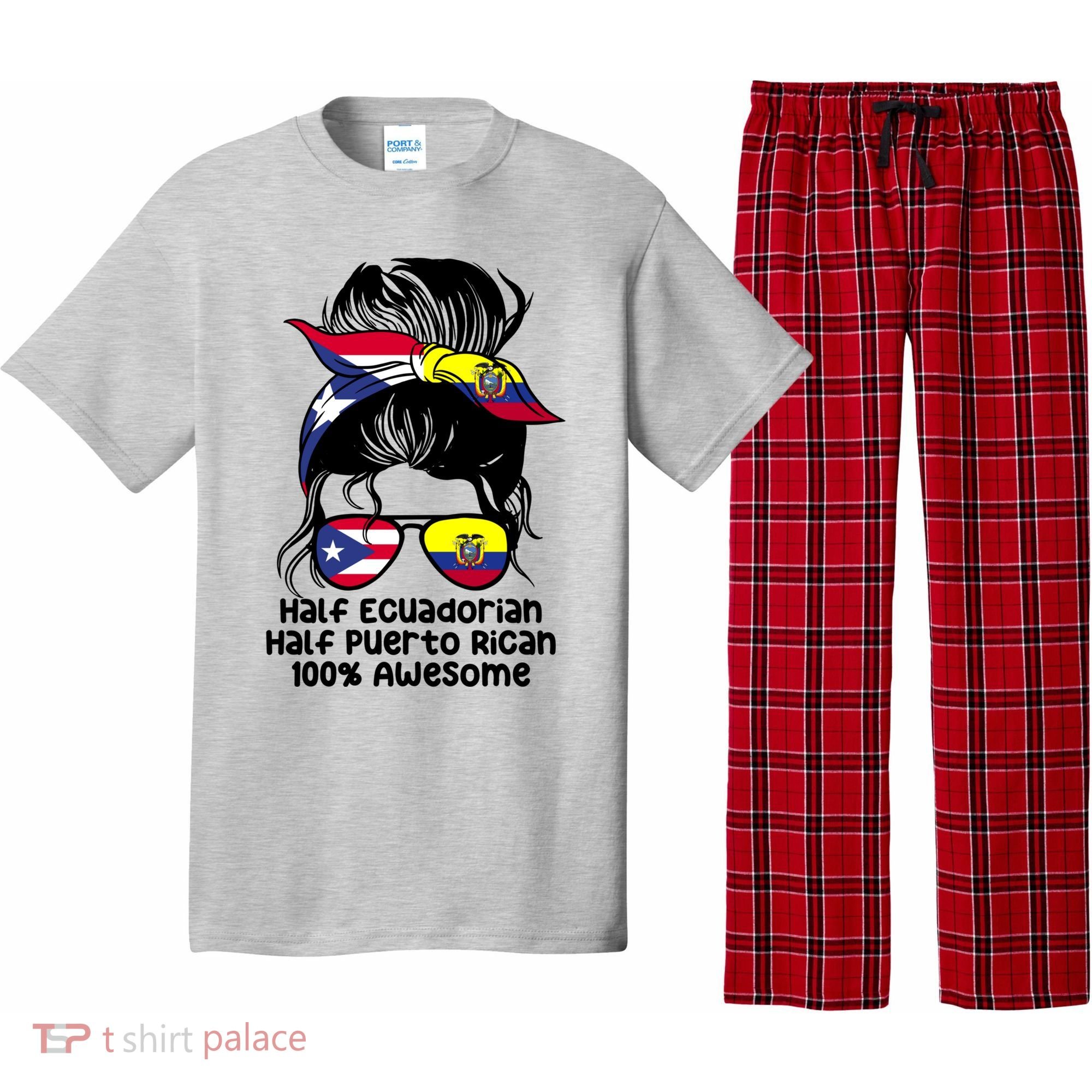 Half Ecuadorian Half Puerto Rican Ecuador Boricua Mix Pajama Set