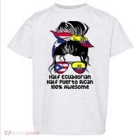 Half Ecuadorian Half Puerto Rican Ecuador Boricua Mix Toddler T-Shirt thumb 0