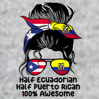 Half Ecuadorian Half Puerto Rican Ecuador Boricua Mix Toddler T-Shirt thumb 2
