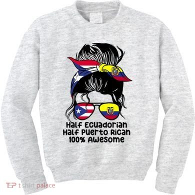 Half Ecuadorian Half Puerto Rican Ecuador Boricua Mix Kids Sweatshirt
