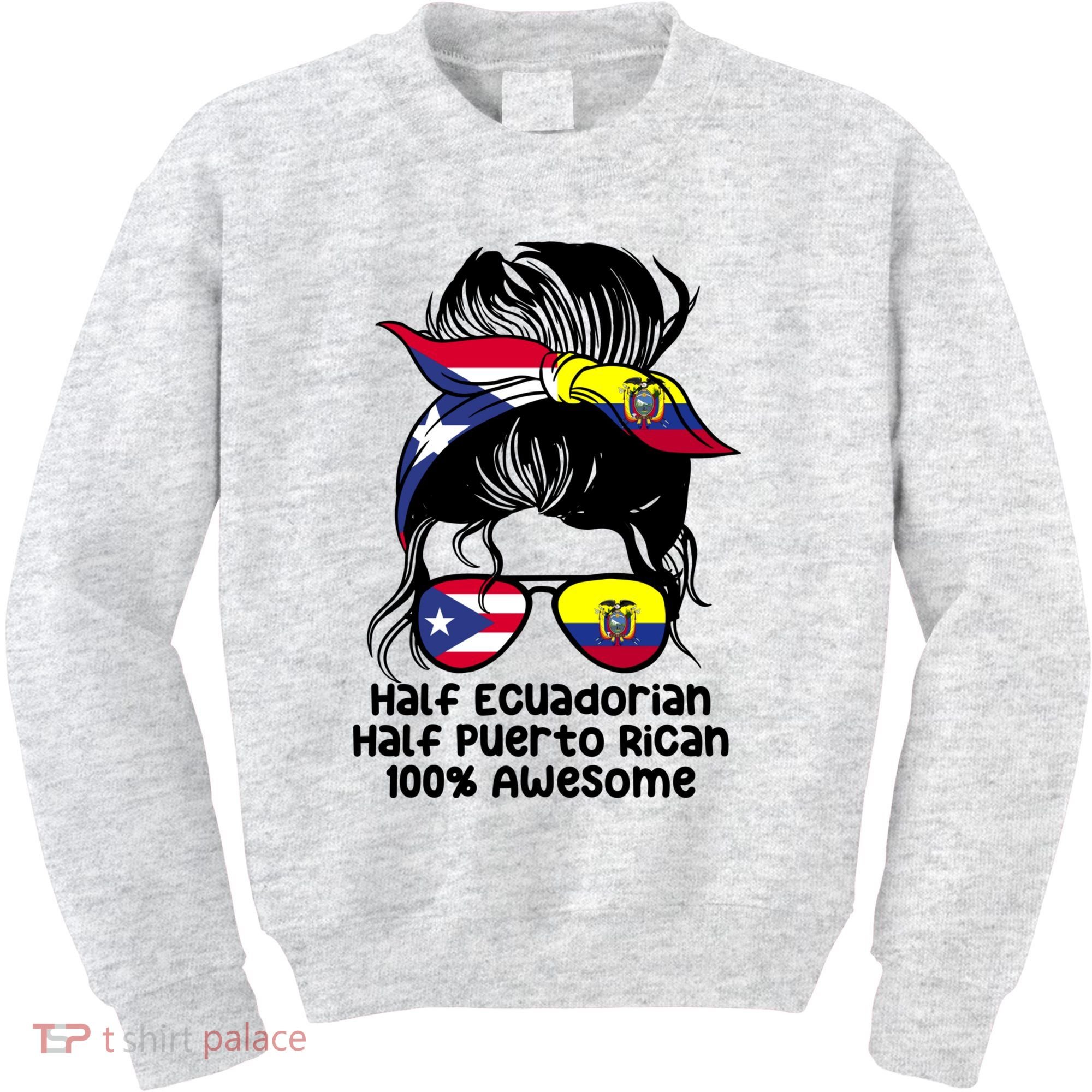 Half Ecuadorian Half Puerto Rican Ecuador Boricua Mix Kids Sweatshirt