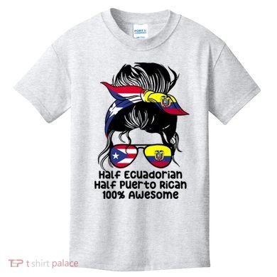 Half Ecuadorian Half Puerto Rican Ecuador Boricua Mix Kids T-Shirt